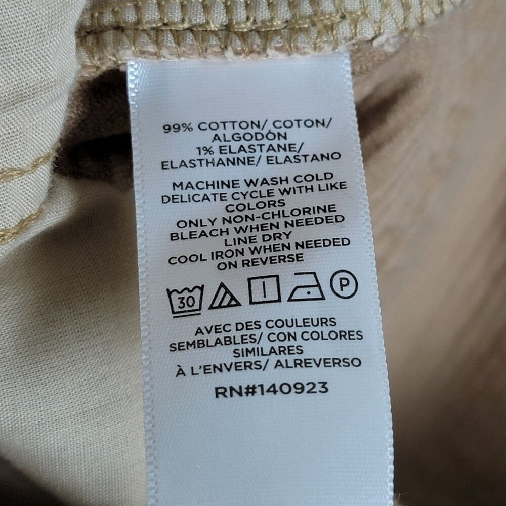 LOFT Womens Brown Camel Cognac Corduroy Straight Leg Pants Size 32 Or Size 14 - Picture 10 of 10